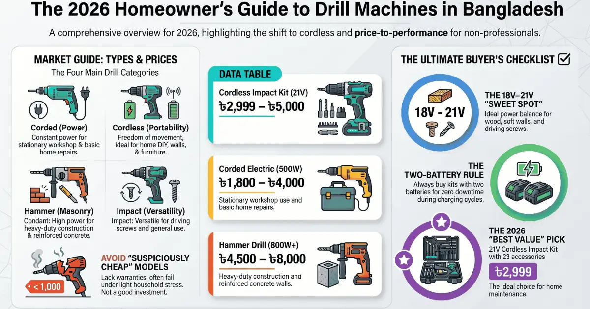 Drill Machine Price in Bangladesh 2026 — Complete Buying Guide