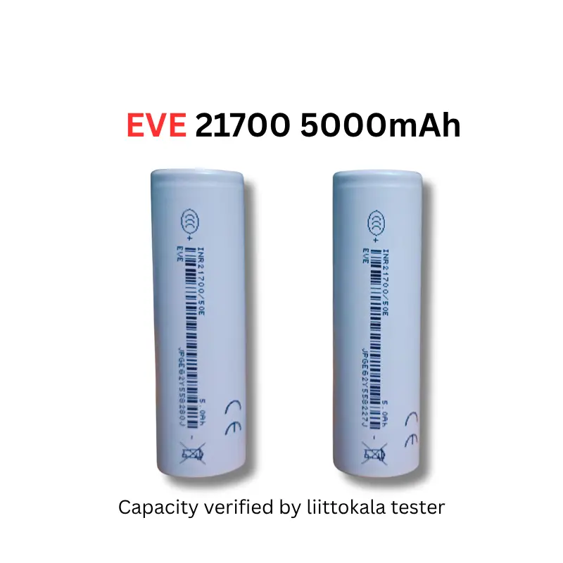 EVE 21700-50E 5000mAh Li-Ion Cell for Power Banks & DIY Battery Pack