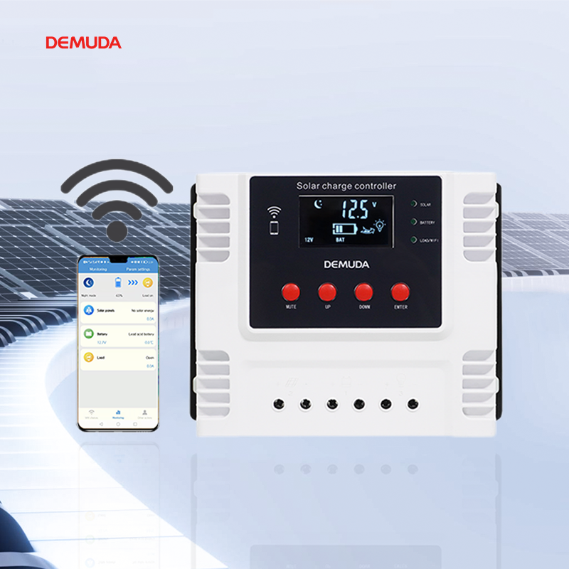 DEMUDA 40A PWM Solar Charge Controller for Home Solar & RV – 12V/24V/48V