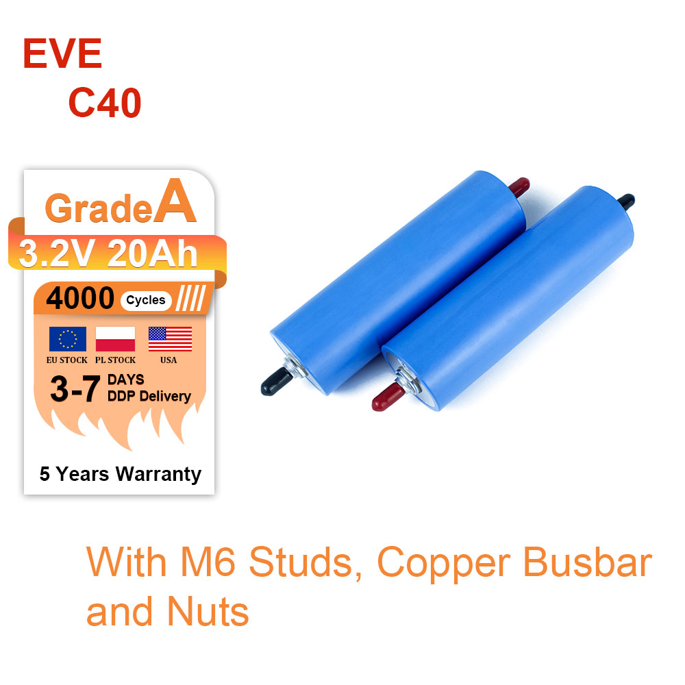 EVE C40 20Ah LiFePO4 Cell for E-Bikes & Solar Storage – Grade A